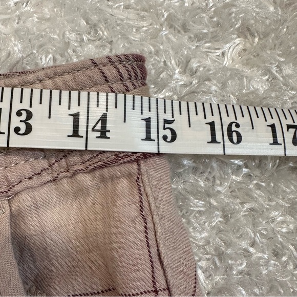 Free People Maroon Plaid Button Fly Utility Cargo Pants Sz 2 - Picture 10 of 11